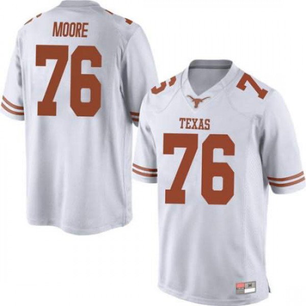 Men's Texas Longhorns #76 Reese Moore Game College Jersey White